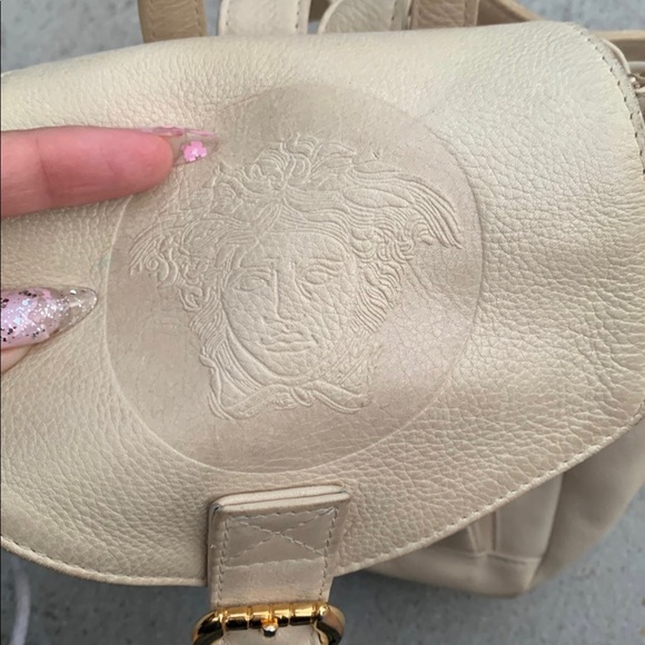 Versace vintage crème color mini backpack - Picture 13 of 14
